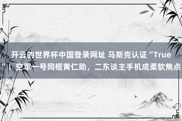 开云的世界杯中国登录网址 马斯克认证“True”！空军一号同框黄仁勋，二东谈主手机成柔软焦点
