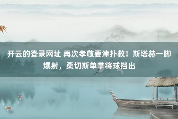 开云的登录网址 再次孝敬要津扑救！斯塔赫一脚爆射，桑切斯单掌将球挡出