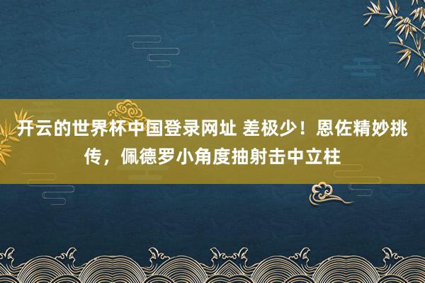 开云的世界杯中国登录网址 差极少！恩佐精妙挑传，佩德罗小角度抽射击中立柱