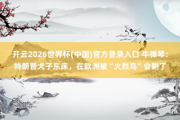 开云2026世界杯(中国)官方登录入口 牛弹琴：特朗普犬子东床，在欧洲被“火烈鸟”会剿了